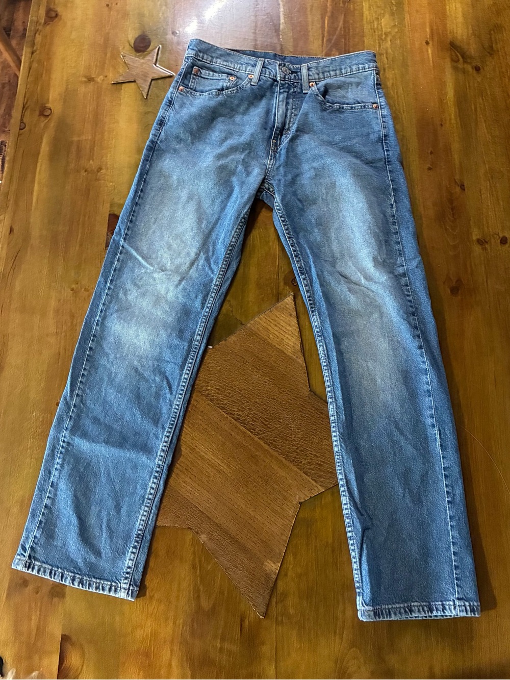 Men’s Levi's 505 Blue Straight-Leg Jeans 31 x 30